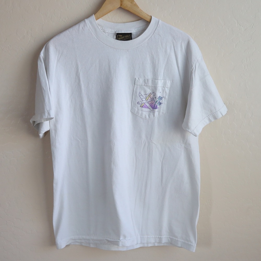 Benny Gold x Steven Harrington Graphic Pocket Tee White 2016 Collab‎ Men's L